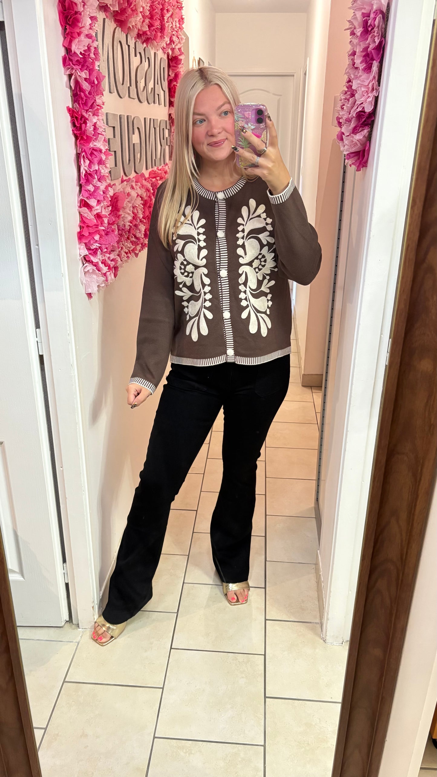 Gilet à broderie