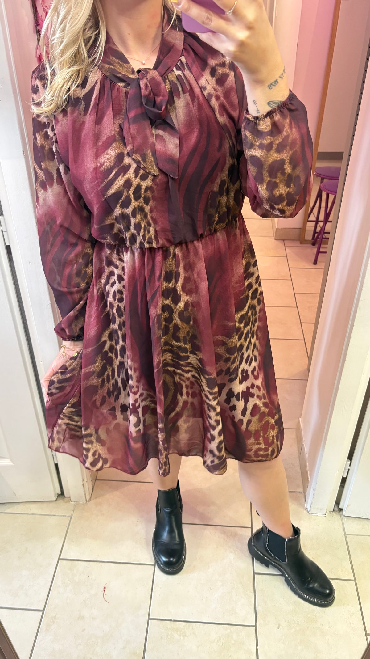 Robe bordeaux 34/42