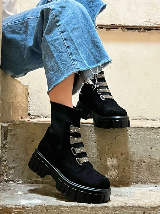 Bottines en suédine