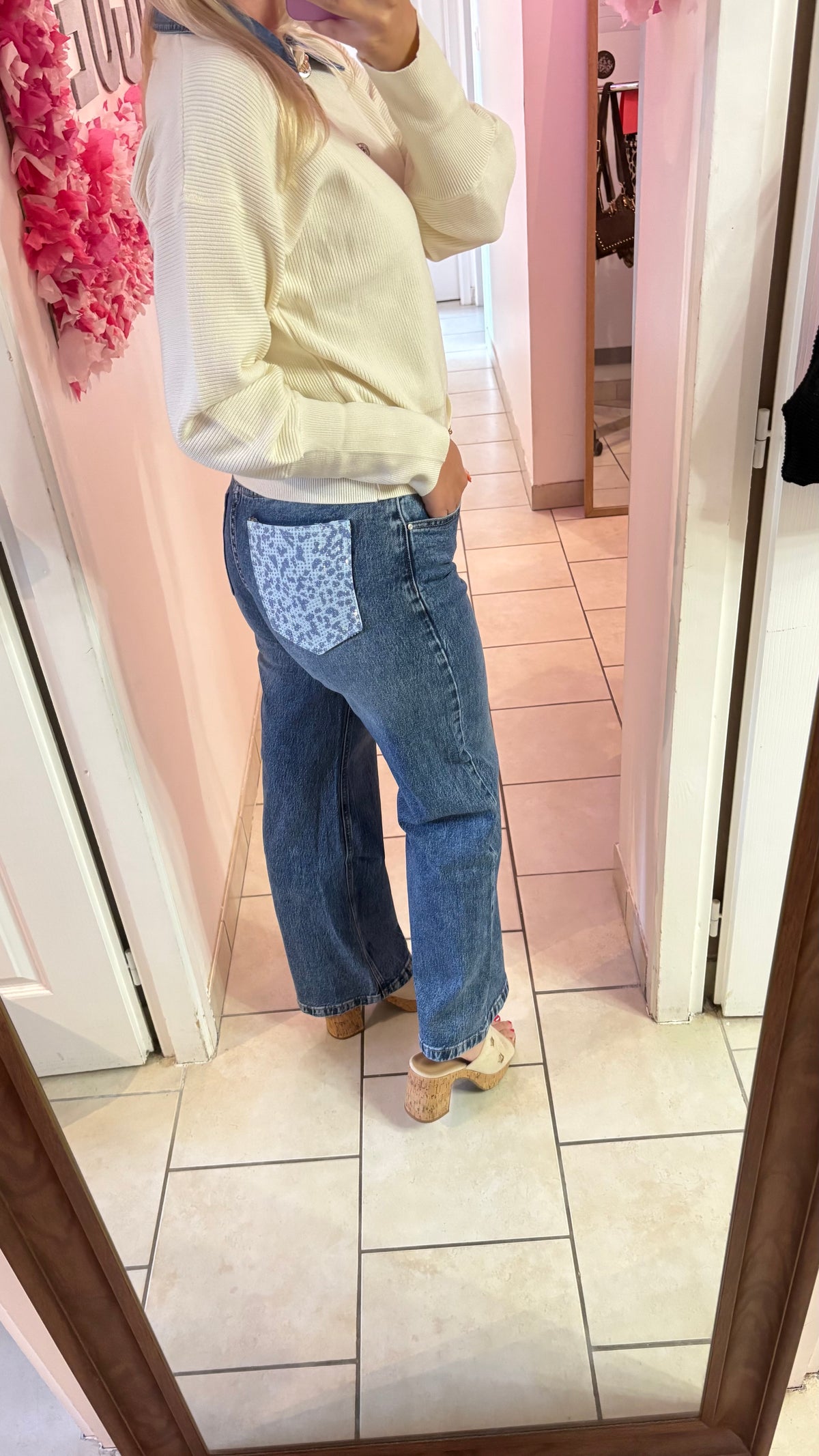 Jean à strass Léo
