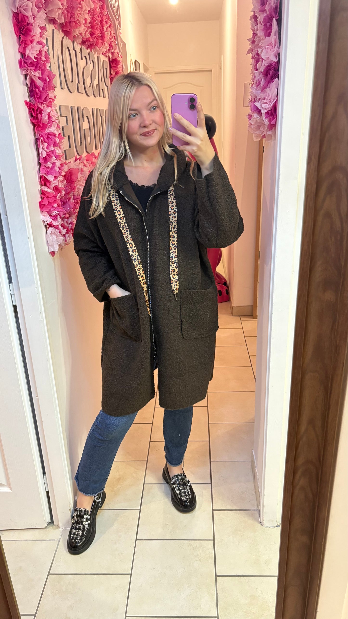 Manteau oversize chocolat