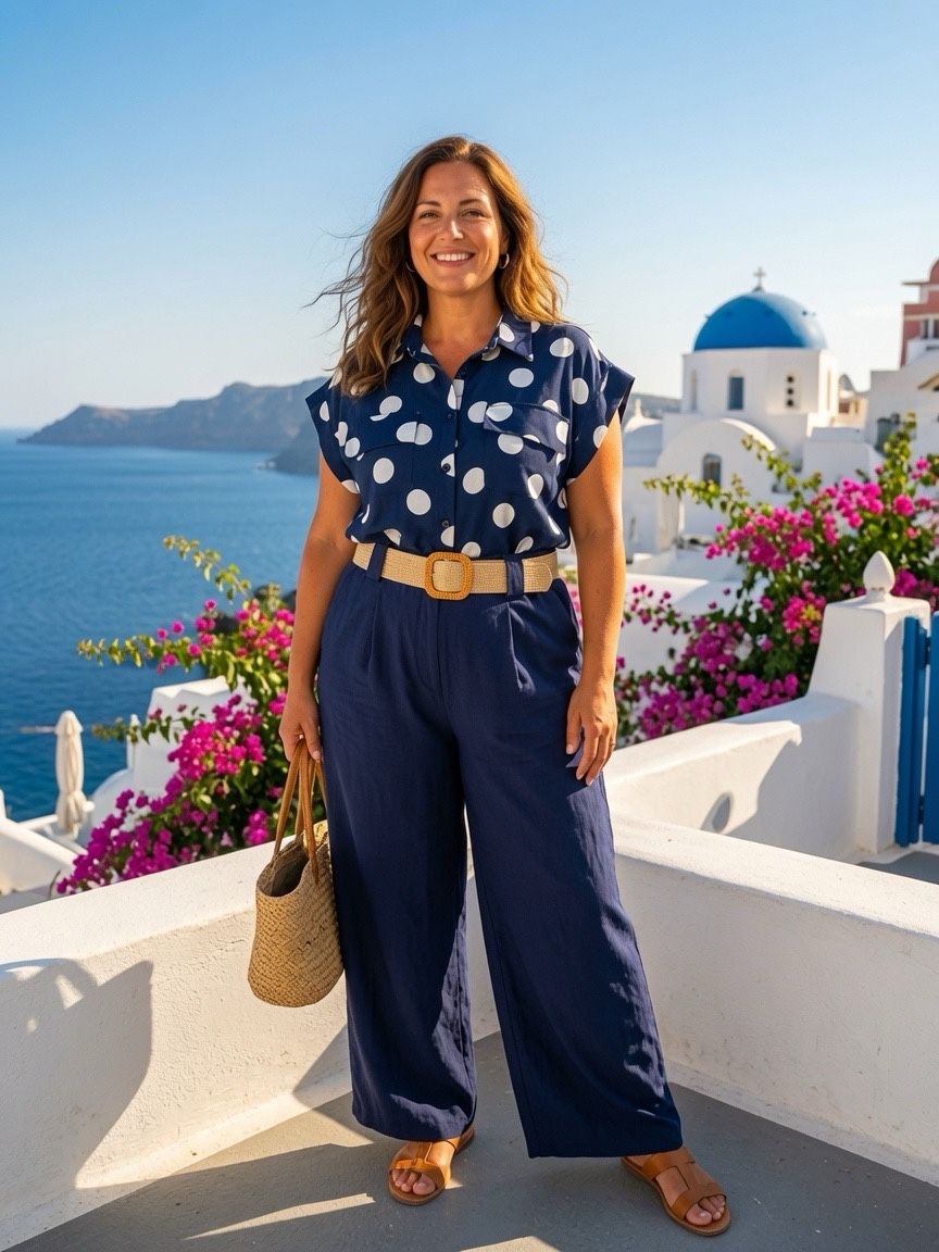Blouse à pois 38/48