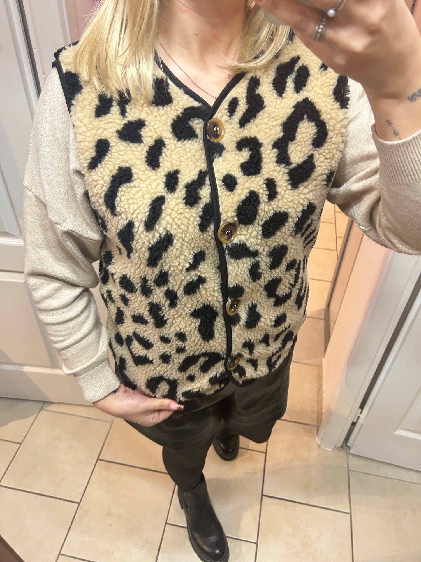 Gilet léo beige