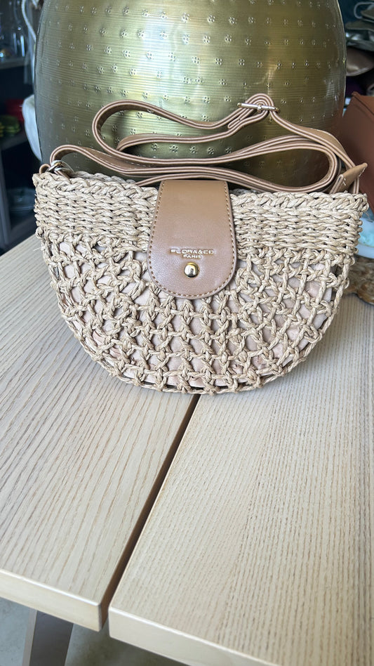Sac en rotin camel