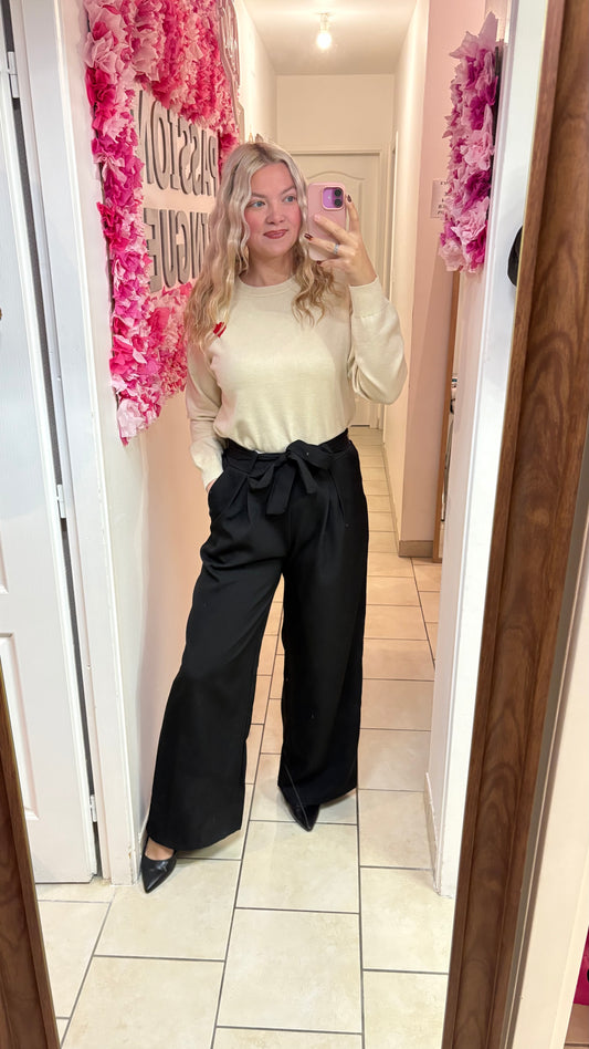 Pull à cœur beige
