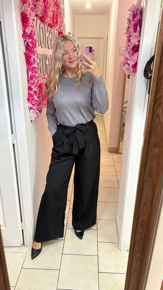 Pull à cœur gris