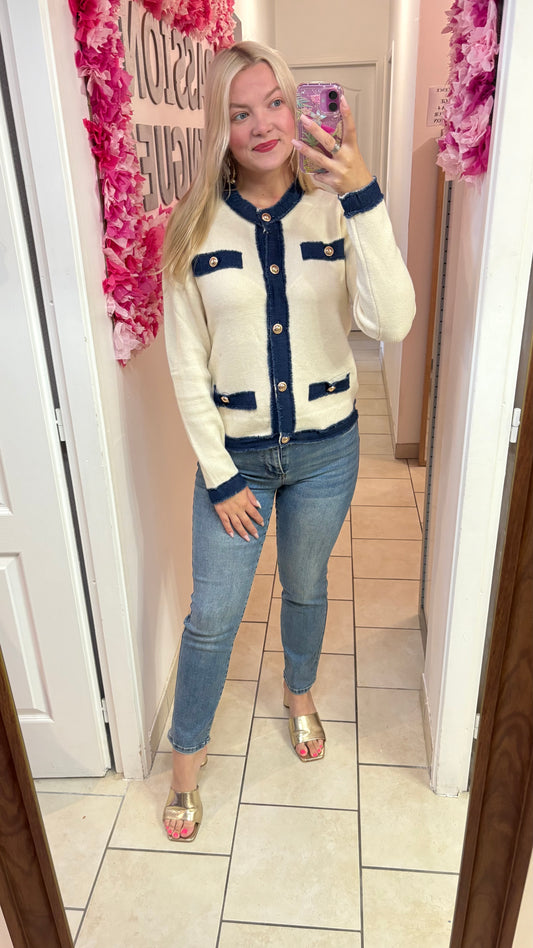 Gilet à détail jean
