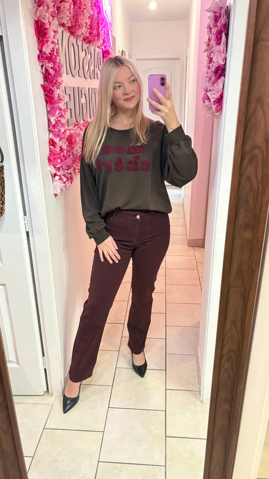 Sweat chocolat mon chéri