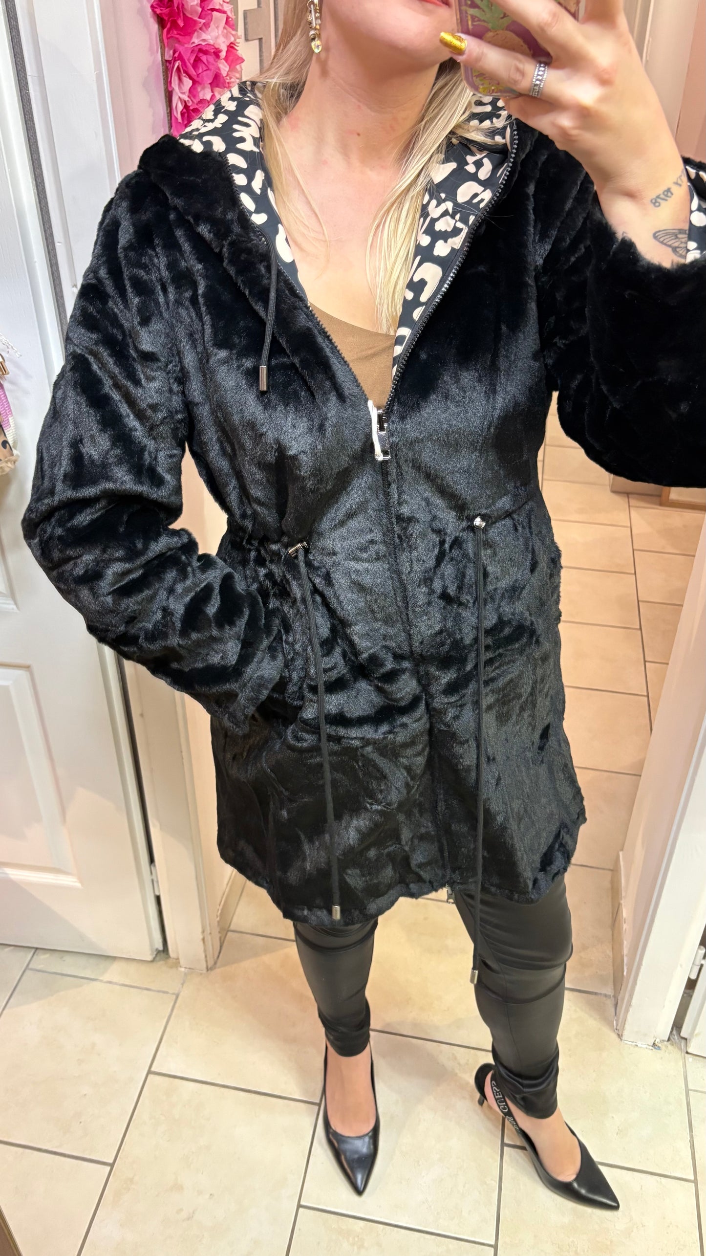 Parka fourrure réversible