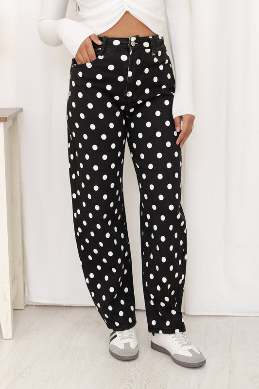 Jeans à pois