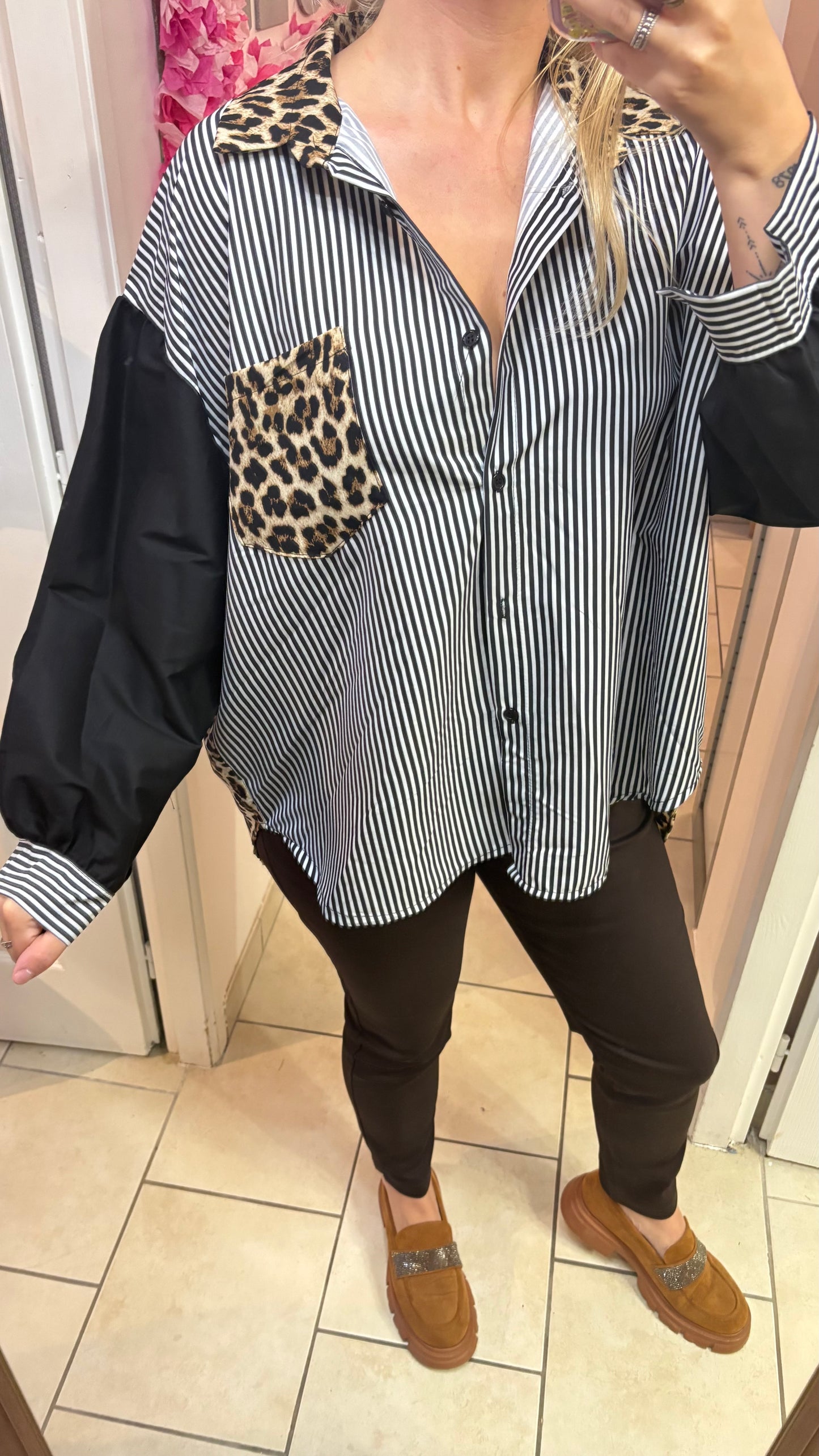 Chemise oversize noir