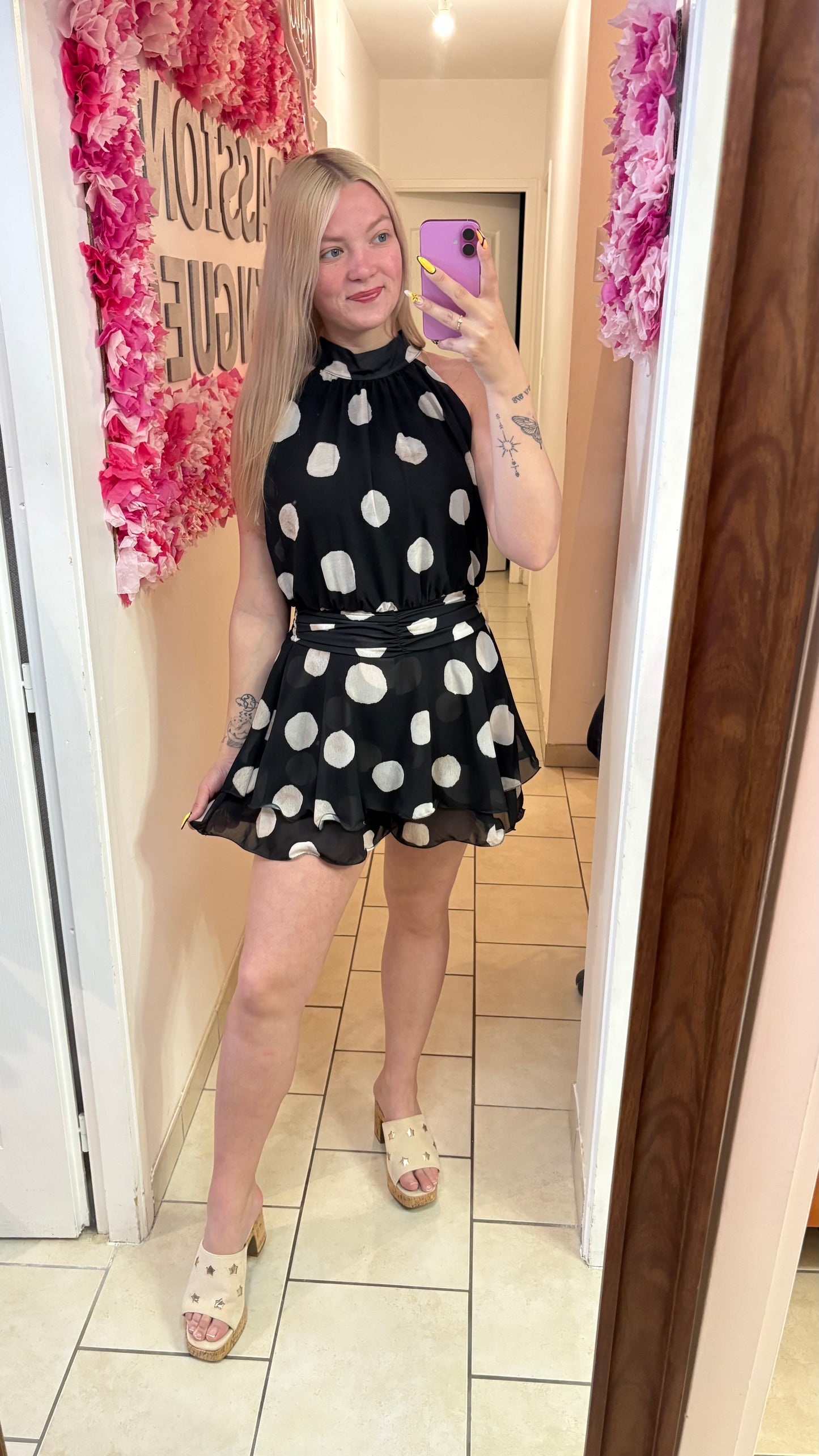 Combi short à pois