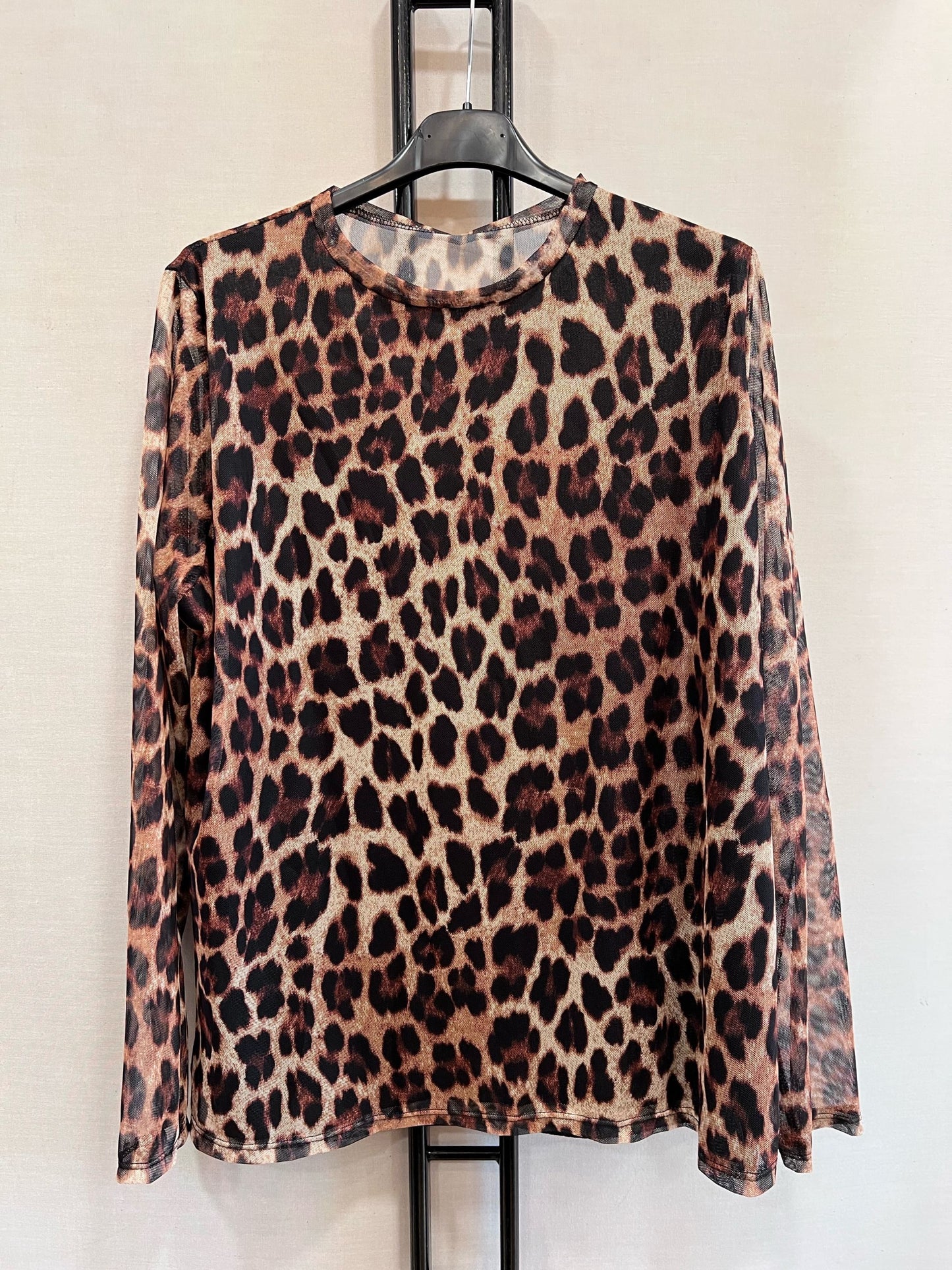Top léopard résille camel 40/48