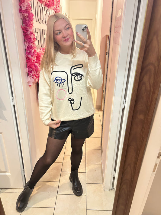 Pull Picasso beige