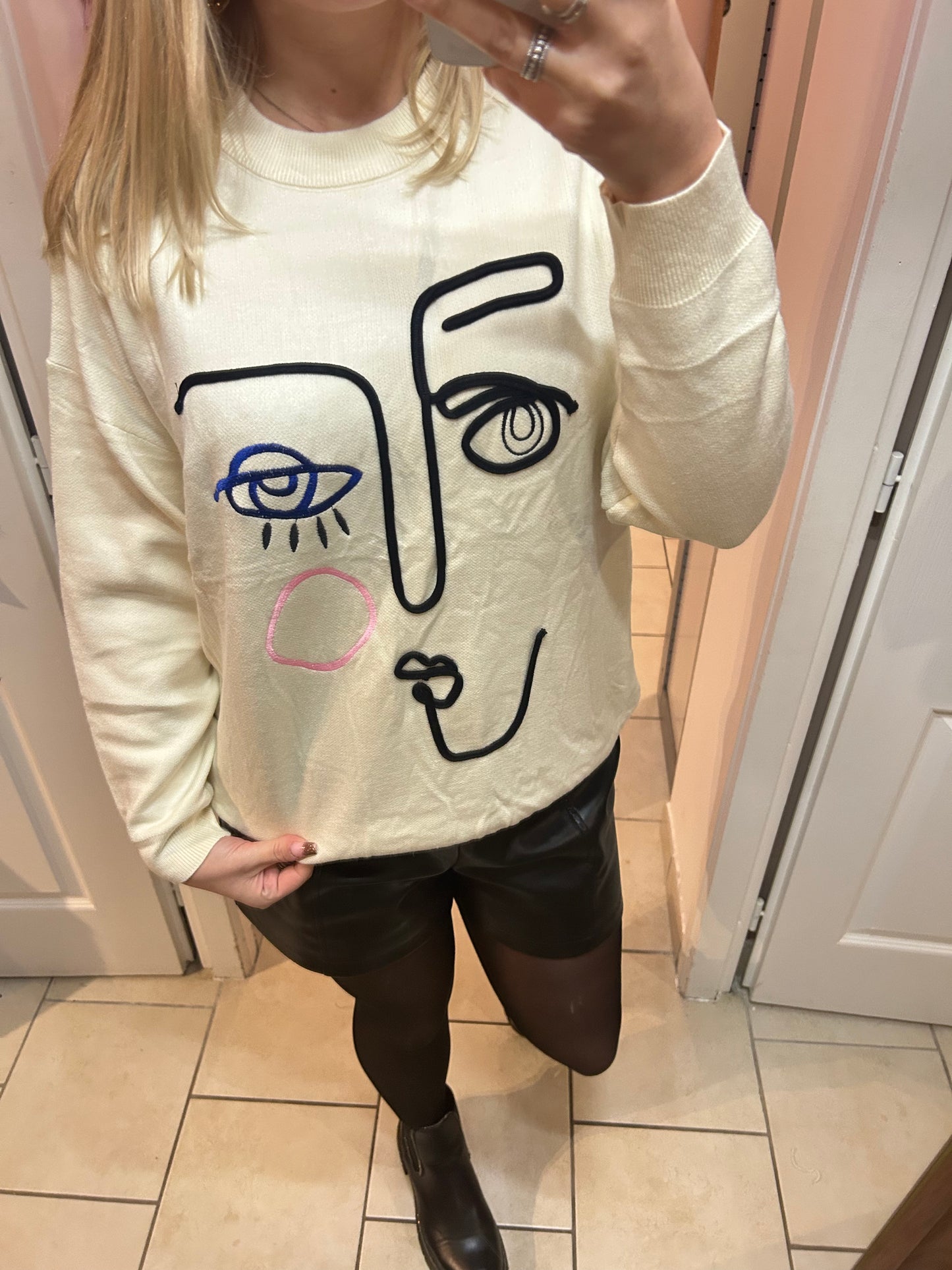 Pull Picasso beige