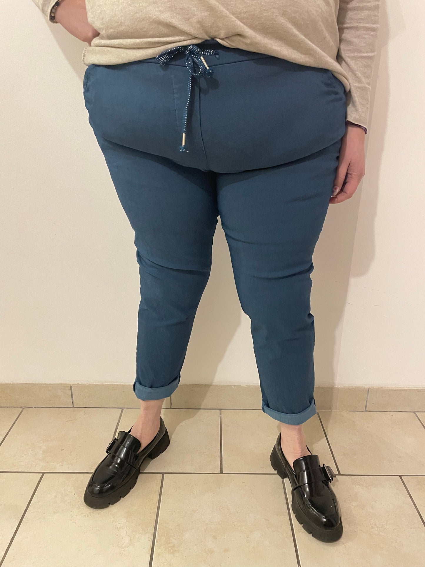 Pantalon magique grande taille bleu jean